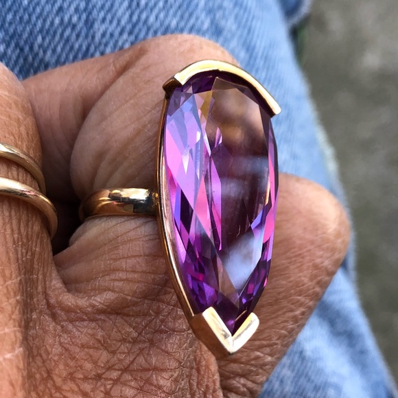 Amethyst 14k gold ring - Picture 8 of 8